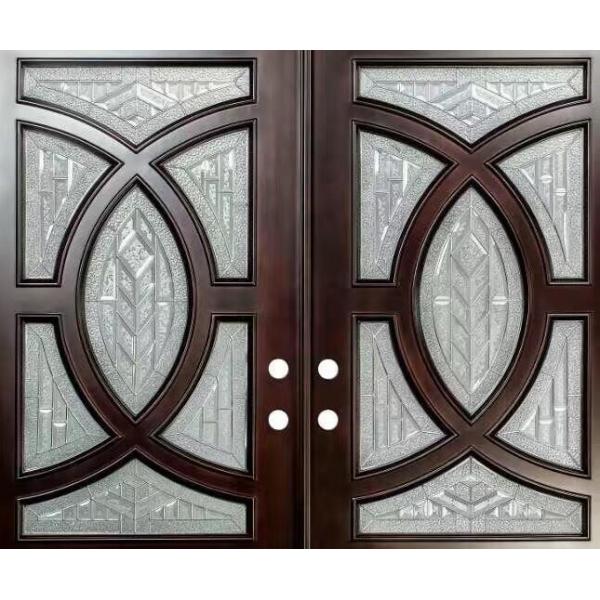 Quality 1625MM Zinc Caming Decorative Stained Glass Entry Doors Windows 1in Thickness for sale