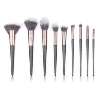 Quality 9PCs Hairline Alu Ferrule Travel Makeup Brush Set for sale