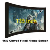 china Best Supplier 135 Inch Curved Fixed Frame 3D Projection Screens Good Quality For Projector