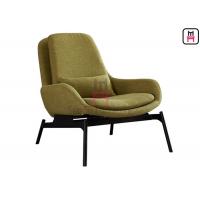 China 4 Iron Legs Velvet 0.5cbm Upholstered Lobby Armchair for sale