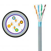 Quality Conductor 0.51mm FUTP 4 Pairs Double Jacket Cat5e Lan Ethernet Cable 24AWG for sale