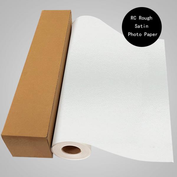 Quality 260gsm 36inch 30M Roll Size RC Satin Photo Paper Rough Satin Double Sides for sale