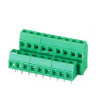 China 128B-3.5 3.81 Double Layer PCB Screw Terminal Block Green Plastic Material pcb terminal blocks pcb wire connector factory