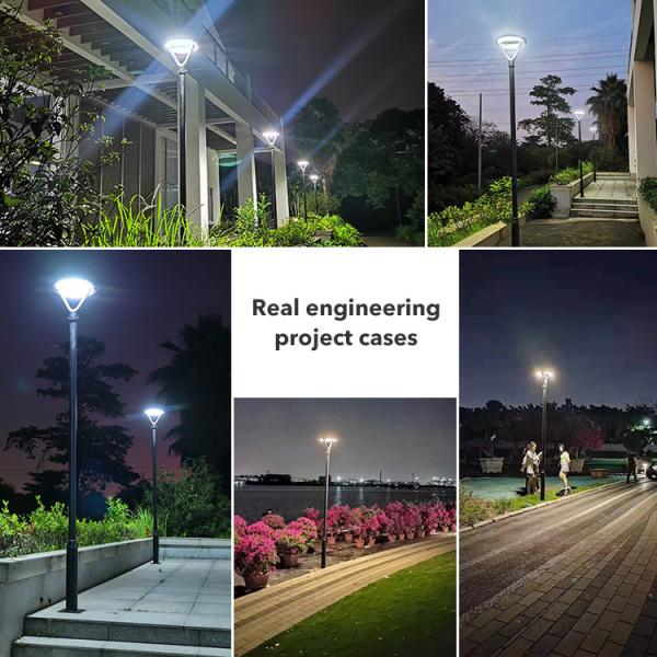 Quality Intelligent Round Outdoor Garden Solar Light Human Body Sensor Street Light 20W for sale