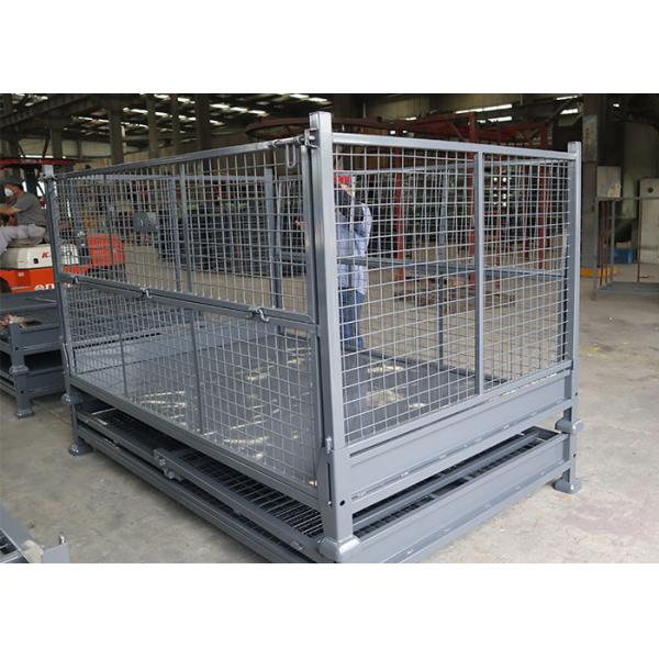 Quality Stackable Lifting Stillage Pallet Storage Cage Solid Steel Base 1500kg for sale