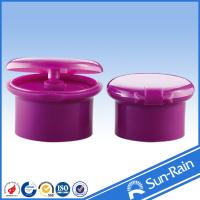 China Non spill plastic cap shampoo flip top bottle cap for cosmetic packaging factory
