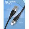 China Fast Charge 3A  Nylon Braided OEM/ODM Usb Type C Cable 2.0 USB C for Huawei Samsung data&charge cable factory
