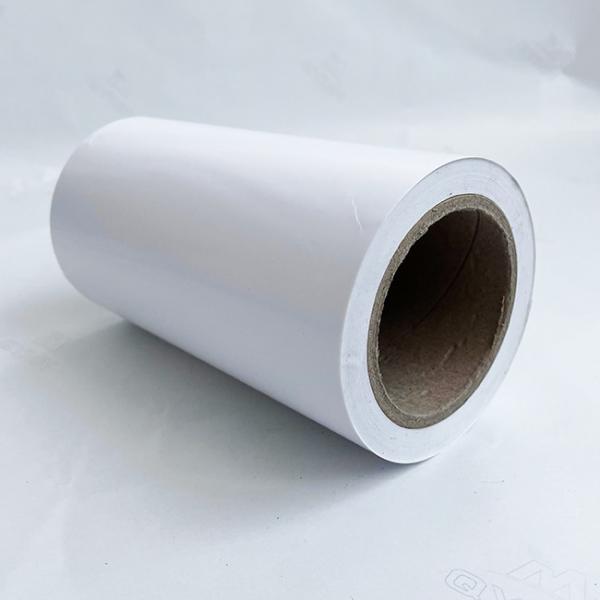Quality HM1133 Model Semi Glossy Adhesive Label Material with Hotmelt Glue White Glassine Liner for sale