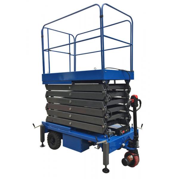 Quality 8m Working Height Manganese Steel Mobile Scissor Lift Electrical Pulling Loading for sale