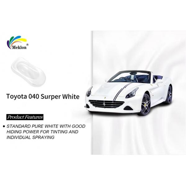 Quality Super White Refinish Car Paint Smooth Finish Practical For FAW Toyota 040 for sale