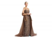China Ladies Vintage Evening Dresses With Mini Cape Irregular Silhouette factory