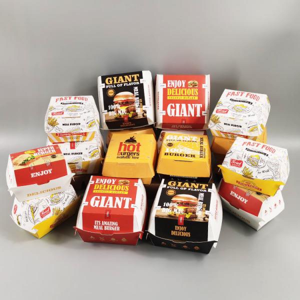 Quality Foodgrade Fast Food Takeaway Boxes Burger Fry Chicken Hotdog for sale