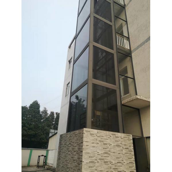 Quality 0.63m/s 320KG Shaftless Home Elevator 4 Persons Residential Glass Elevator for sale