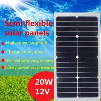 Buy cheap Strongly Waterproof Flexible PV Solar Panels 18V 25W With Two Conductor Wire from wholesalers