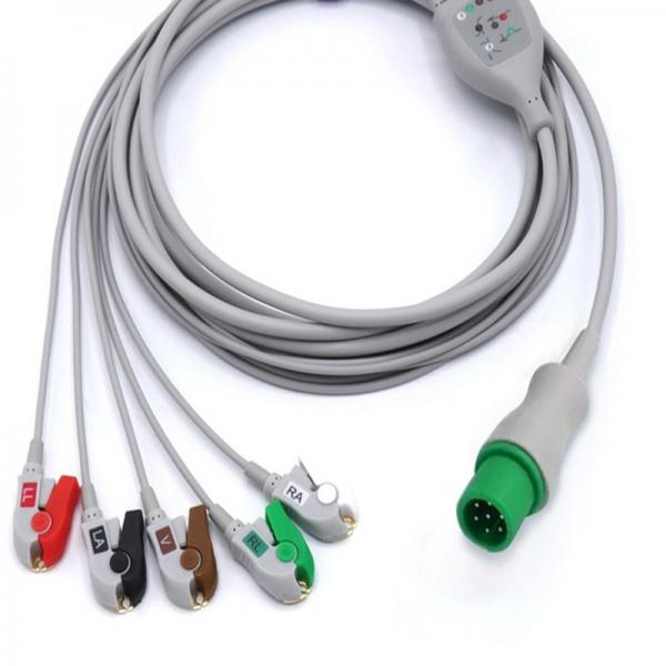 Quality 7 Pin Portable ECG Snap Leads , Multipurpose ECG Cable 5 Lead for sale