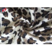 Quality Animal Printed Velboa Fabric Polyester Velvet Fabric For Upholstery for sale