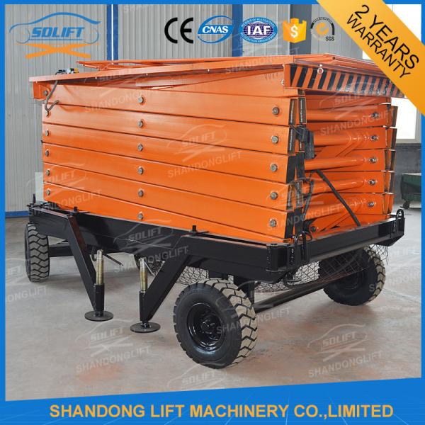 Quality 500kgs 10m mobile scissor lift 4 wheels mobile aerial work lift platform with CE for sale