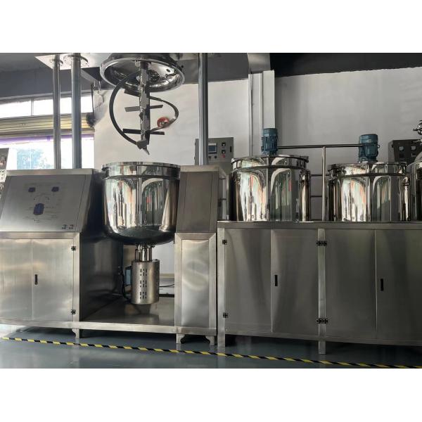 Quality SUS304 SUS316 Vacuum Mixer Homogenizer , Leakproof Cosmetic Manufacturing Machines for sale