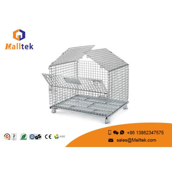 Quality Durable Zinc Plated Wire Mesh Storage Containers With Lid Security Mesh Box for sale