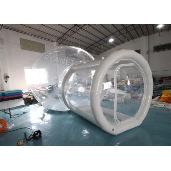 Quality Clear PVC 4m Single Tunnel Inflatable Bubble Tent With Blower for sale