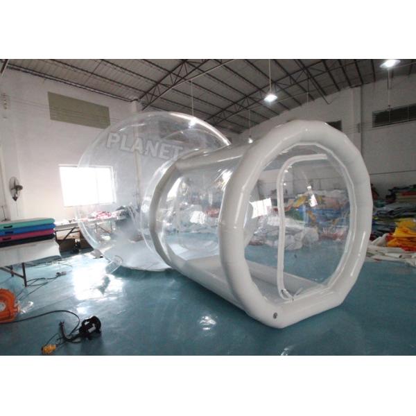 Quality Clear PVC 4m Single Tunnel Inflatable Bubble Tent With Blower for sale