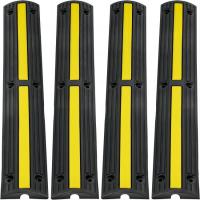 China 38in 6600Lbs Rubber Speed Hump  4 Pack Of 1 Channel Rubber Road Hump 3ton factory