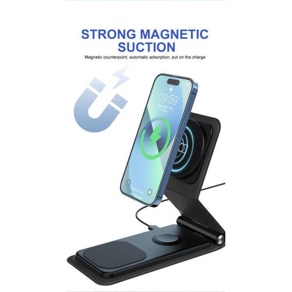 Quality Fast Charging Folding Wireless Charger For IPhone Airpods AppleWatch Fast for sale