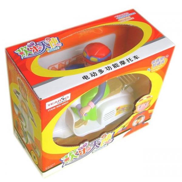 Quality Kids toy packaging corrugated paper box with PVC window factory price for sale