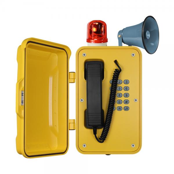 Quality IP67 Heavy Duty Industrial Broadcast Telephone With Beacon And Flashing Lamp for sale