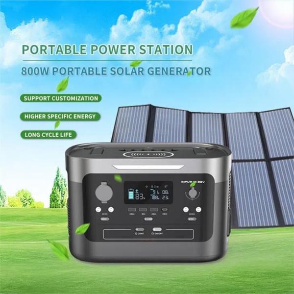 Quality Lithium Battery Portable Power Station Generator LED Electric Solar Power Bank for sale
