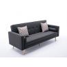 China Steady Contemporary Bedroom Furniture Two Seater Fabric Sofa In Black Grey Color factory