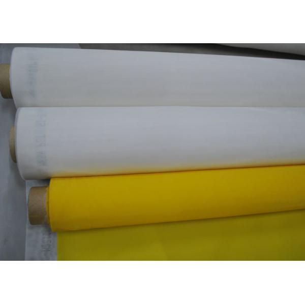 Quality Yellow Polyester Mesh Fabric Silk Screen Tshirt Printing High Density , 91 Micron for sale