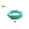China 12F Female To Male MM OM3 3.0 LSZH Aqua MPO Trunk Cable 70N factory