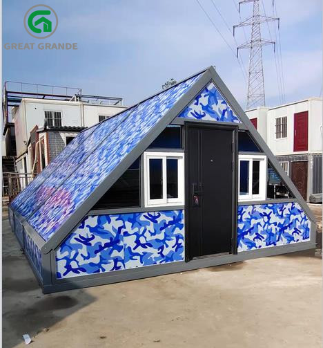 Quality Mobile Triangle Foldable Office Container Color Optional Home Site Camping Facility Steel for sale