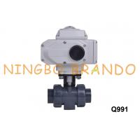 China DN25 UPVC CPVC PVC Ball Valve With Electric Actuator 24VDC 220VAC for sale