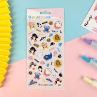 Quality Custom PVC Cartoon Sticker Sheet Cute Animal Transparent Stickers For Home Decor for sale