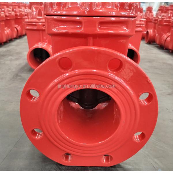 Quality Red Ductile Iron DI Gate Valve 24 Inch Manual Operation Flange Ends for sale