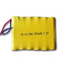 China Rechargeable Ni-CD AAA 7.2V 400mAh Battery Pack with Flying Leads factory