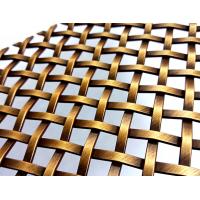 China Weave Type Architectural Decorative Antique Brass Mesh Fabric In Stock factory