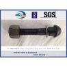 China 1'' x130mm Railway Track Bolts , Fish Bolts With Plain Oiled Treatment factory