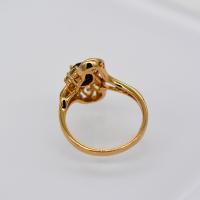 China New trendy AAA+ Swiss Cubic Luxury Zircon crystal ring 18k gold plating jewelry gift factory