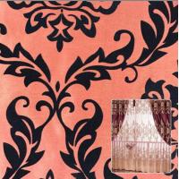 China Flocking Dupioni Fabric for window curtain fabric factory