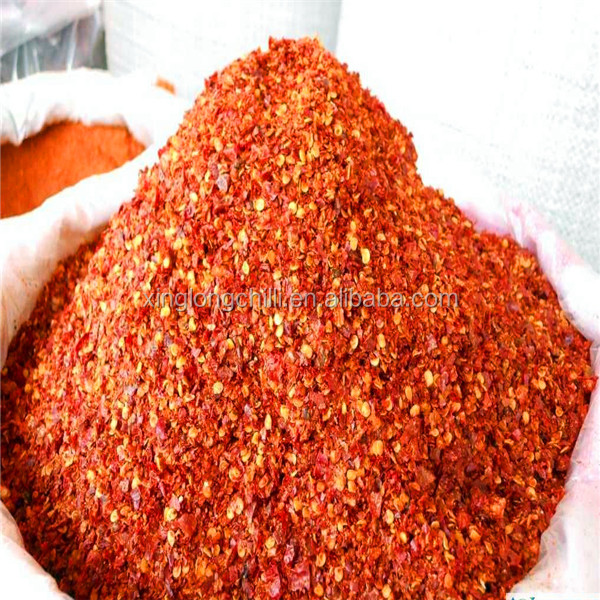 Quality Dehydrated Crushed Chilli Peppers 5mm Red Chili Flakes 8 Mesh for sale