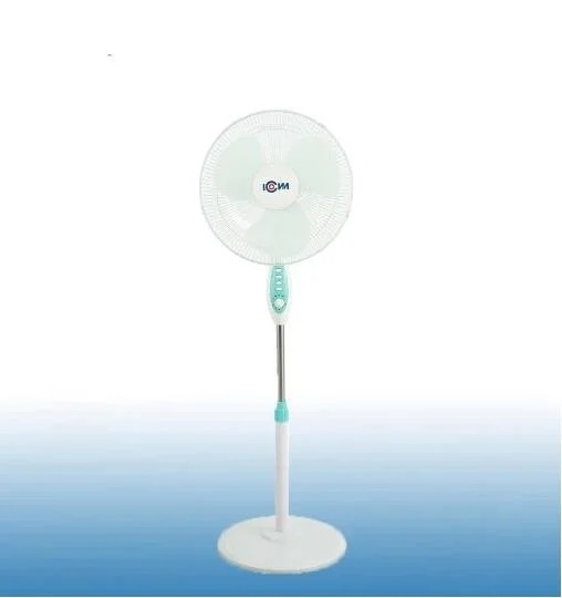 China Round Base Floor Standing Mental Electric Air Cooler Fan Blue factory