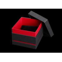 Quality Black & Red Paper Watch Box Cardboard Covered Gift Packaging Custom Logo for sale