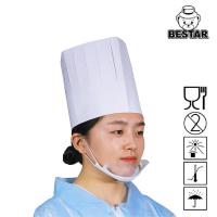 China EU2016 White Catering Master Paper Chef Hat Cap For Restaurant factory