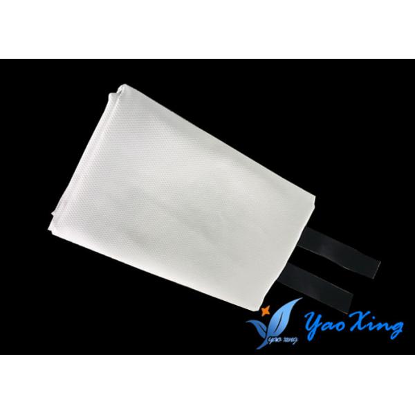 Quality White Fireproof  Silicone Coated Fire Blanket For Homes 0.4mm Thickness for sale