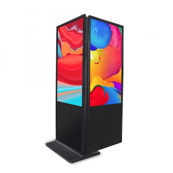 Quality Floor Standing Double Sided Kiosk , Internet Remote Control Vertical Digital Signage for sale