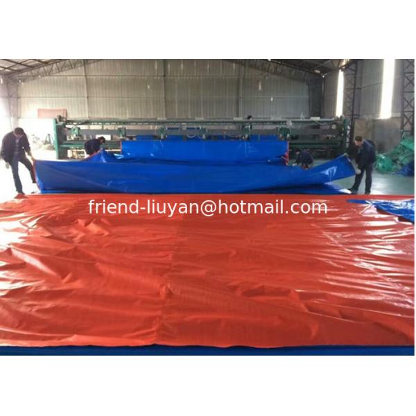 Quality UV Resistant PE Tarpaulin Roll Orange Blue For Your Boat Covering for sale
