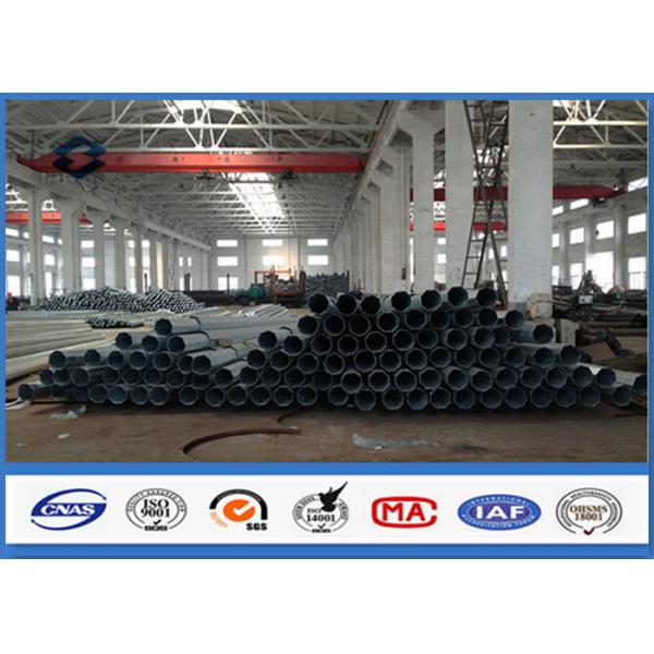Quality Burial Type ASTM A 123 Galvanized Steel Pole for Electrical Distribution Power Line for sale